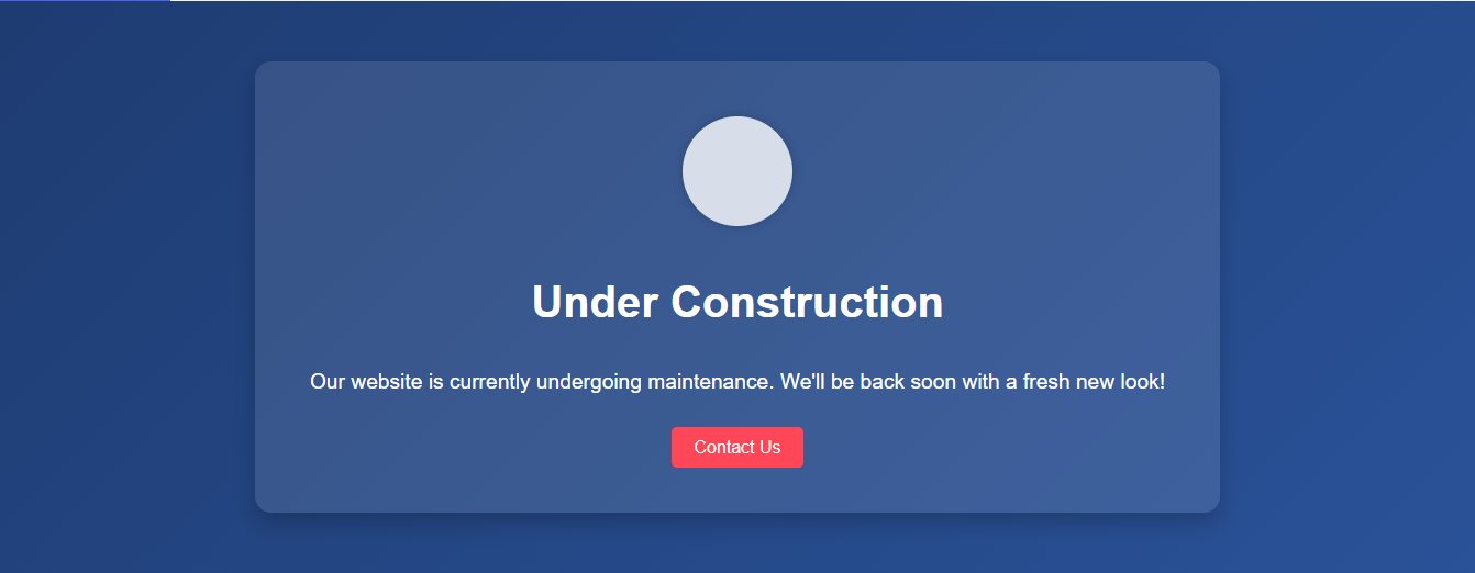 Cutting-Edge Under Construction Page with Modern HTML/CSS Design