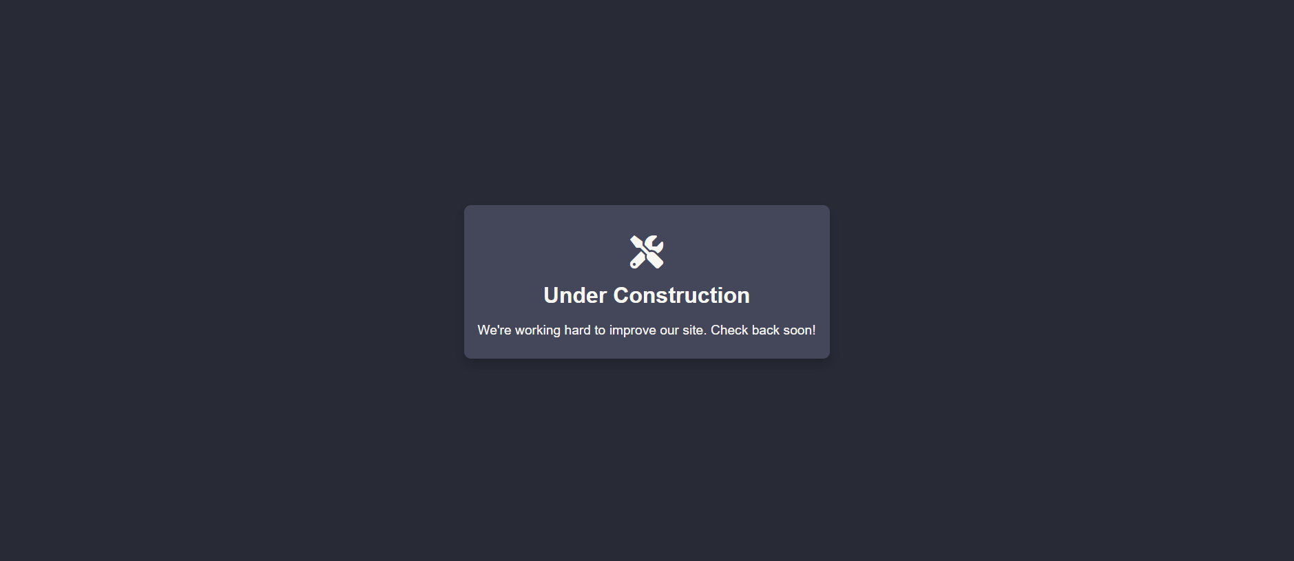 Under Construction' page with our HTML and CSS template guide