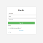 php signup form source code